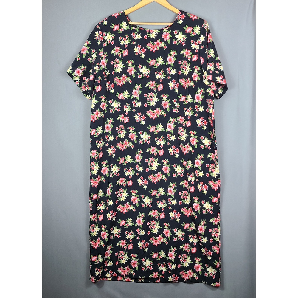 Vintage NWT Kathie Lee Woman Maxi Dress Floral Boho Cottagecore Prairie Size 26W